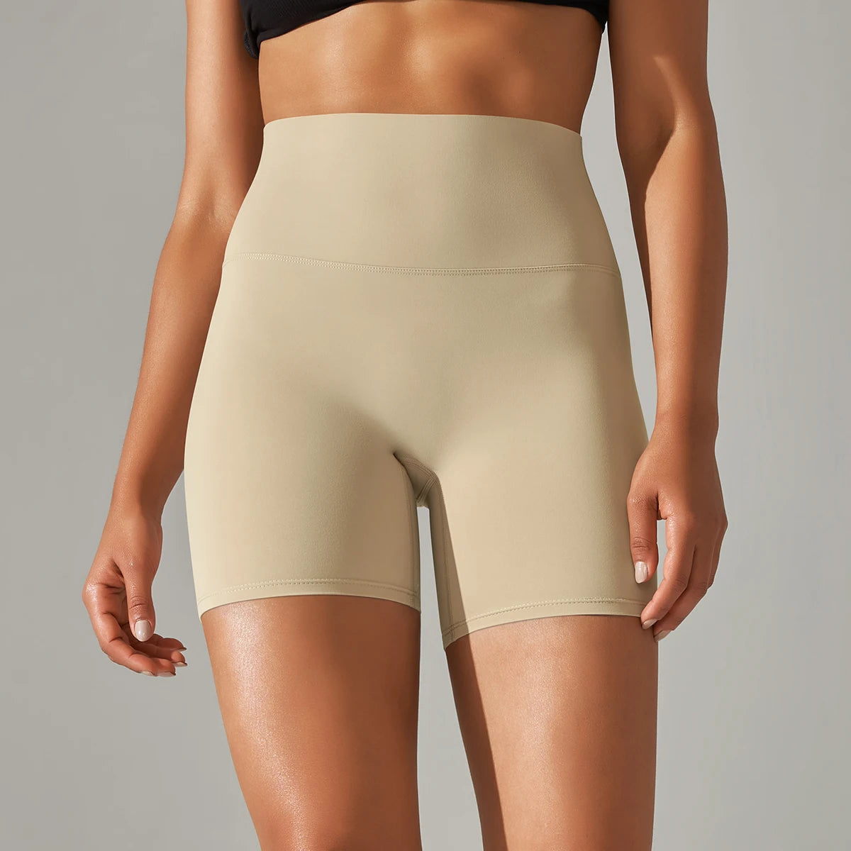 Women High Waist Breathable Yoga Fitness Shorts Stretch Sports Leggings/Running Cycling Summer Daily Workout Gym Athletic Shorts