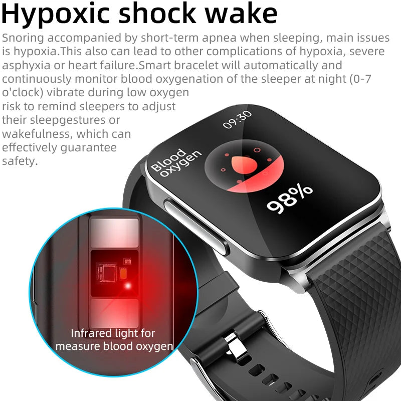 New ECG+HRV Smart Watch Men Women Heart Rate Blood Pressure/Body Temperature Sleep Monitor Fitness Pedometer Sports Watch