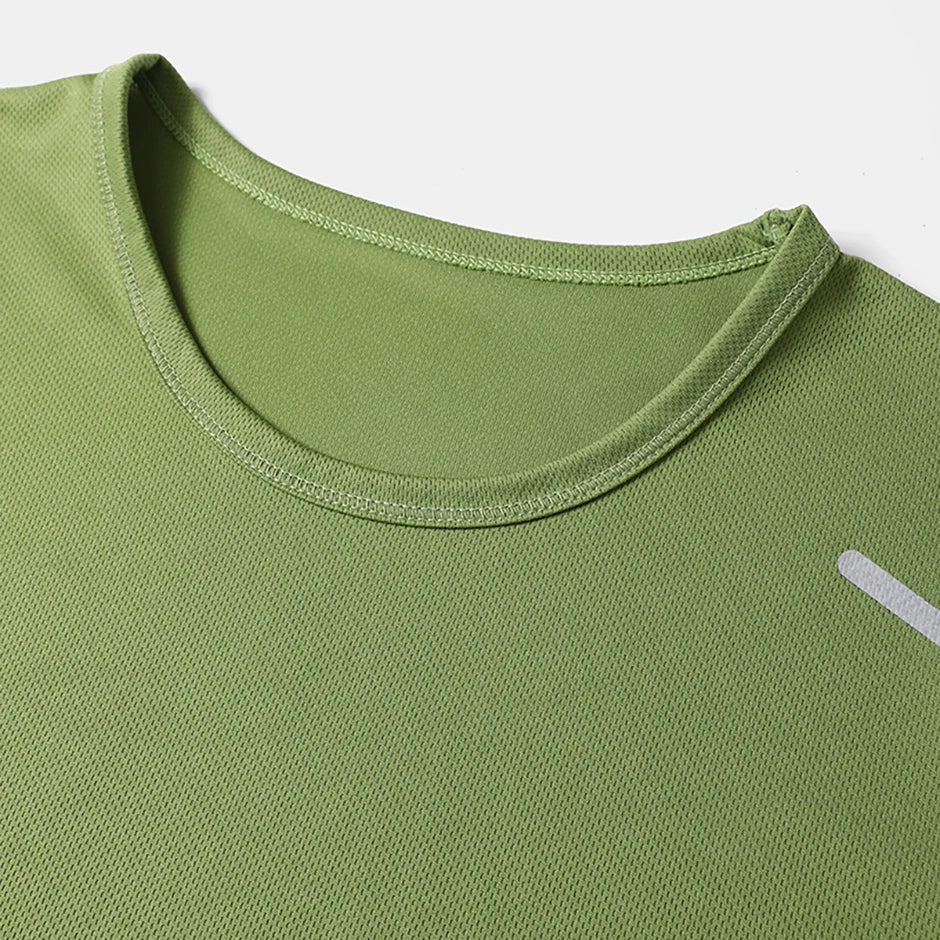 4/1 Pcs Men's Summer Multicolor Quick-drying Sports Short Sleeve/Loose Breathable Fitness Running Badminton T Reflective Strip