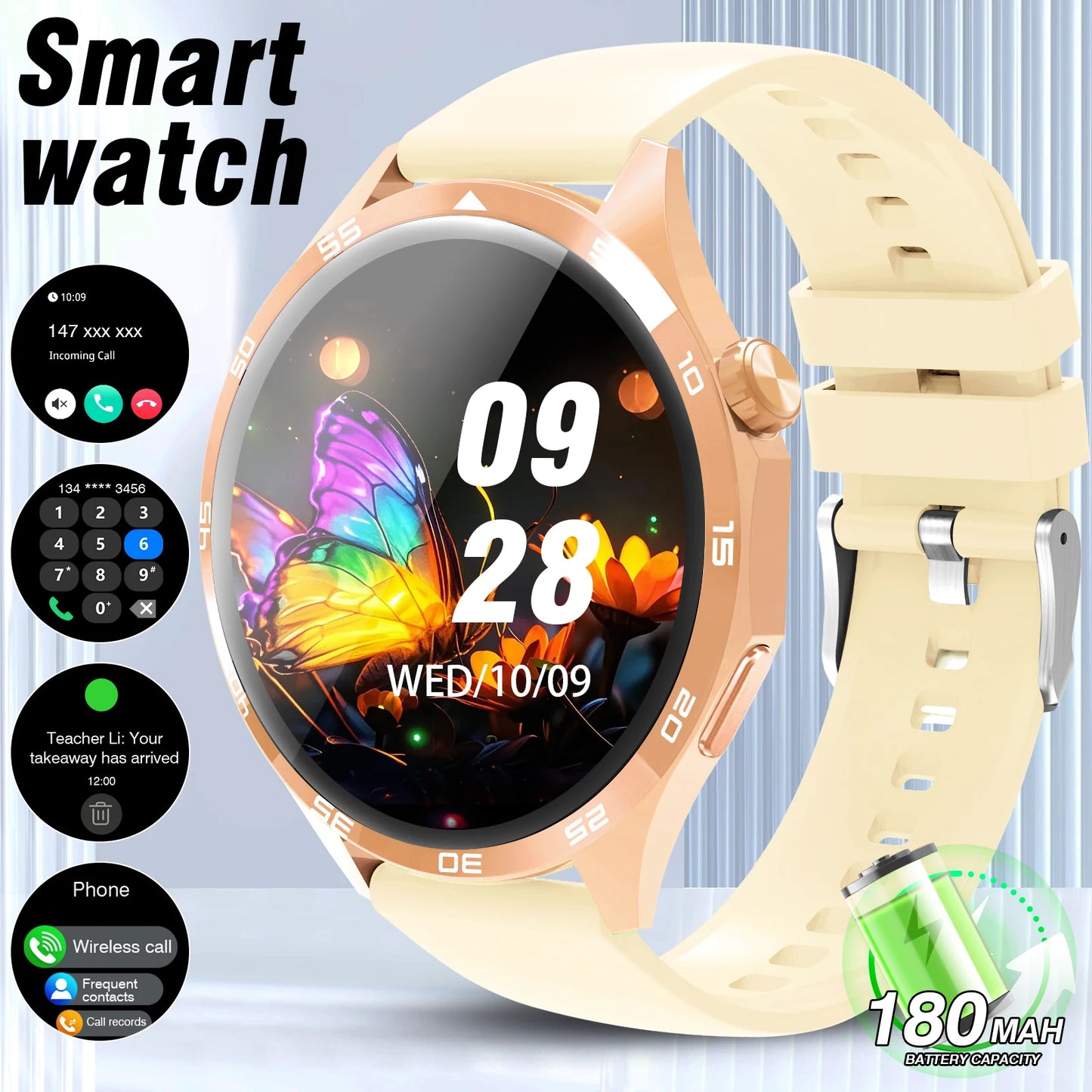 New Full Touch High Definition Men's & Women's Sports Smartwatch Features/Answering Calls, Motion Tracking For Android & Iphone