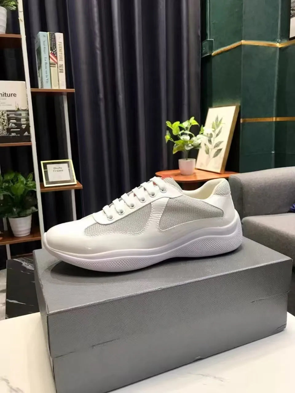 New P-style breathable casual sneakers for summer high-end men's shoes/fashionable mesh panel shoes fitness shoes