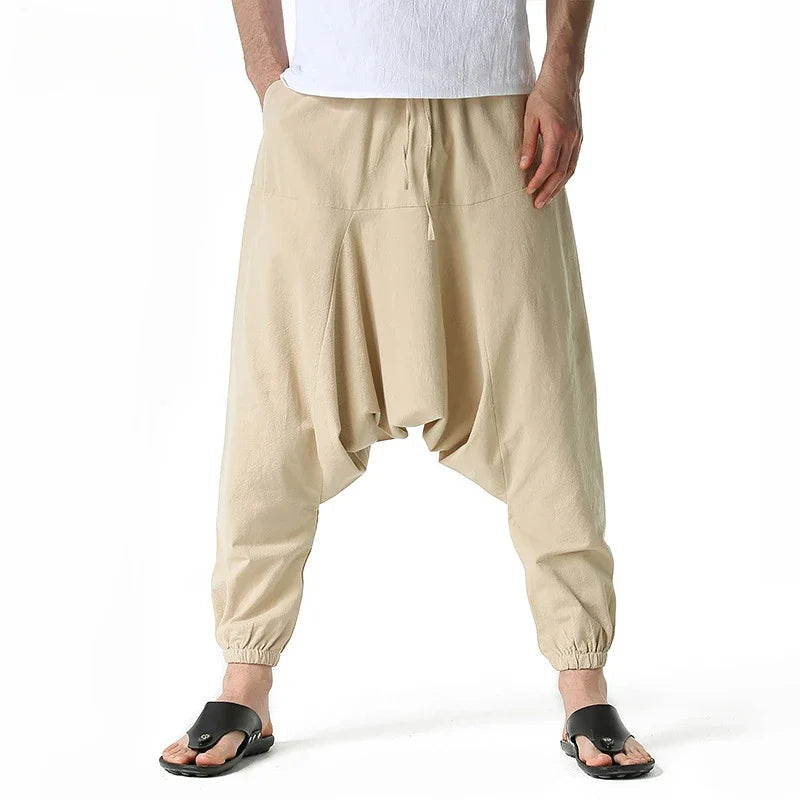 New Men Harem Pants Sweat wear Baggy Casual Yoga Loose Cotton/Sport Jogging Pants Cross Pants for Men Streetwear