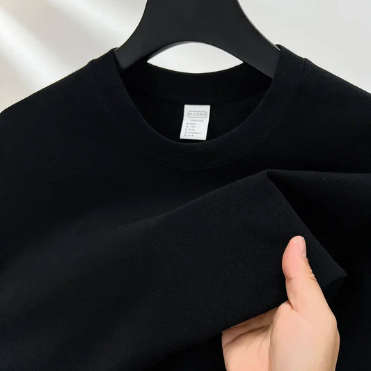 100% Pure Cotton Summer High-end Brand Men's Short Sleeve/Round Neck Fashionable Style Half Sleeved Top Breathable T-shirt