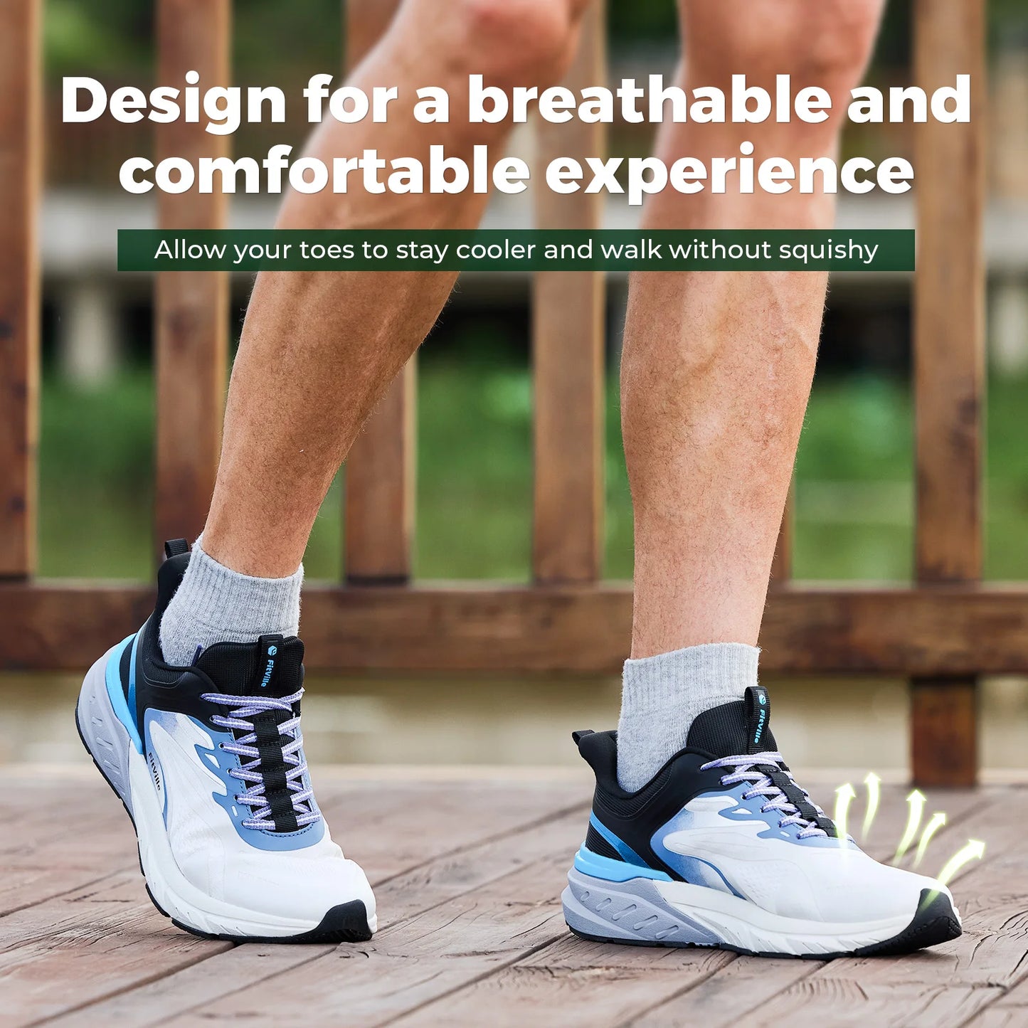 FitVille Comfortable Extra Wide Walking Shoes for Men/Lightweight Men[s Walking Shoes Wide Width Non Slip Cushioned