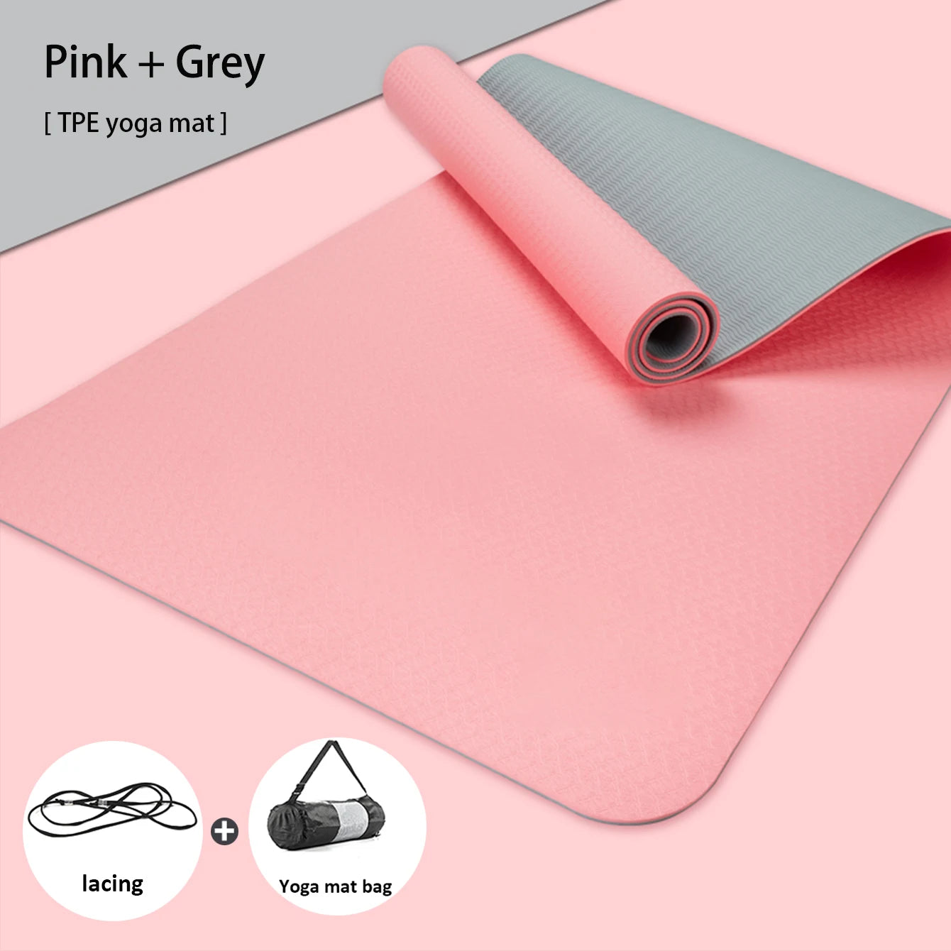 TPE yoga mat is environmentally friendly odorless elastic waterproof/ and anti slip It is a professional yoga mat