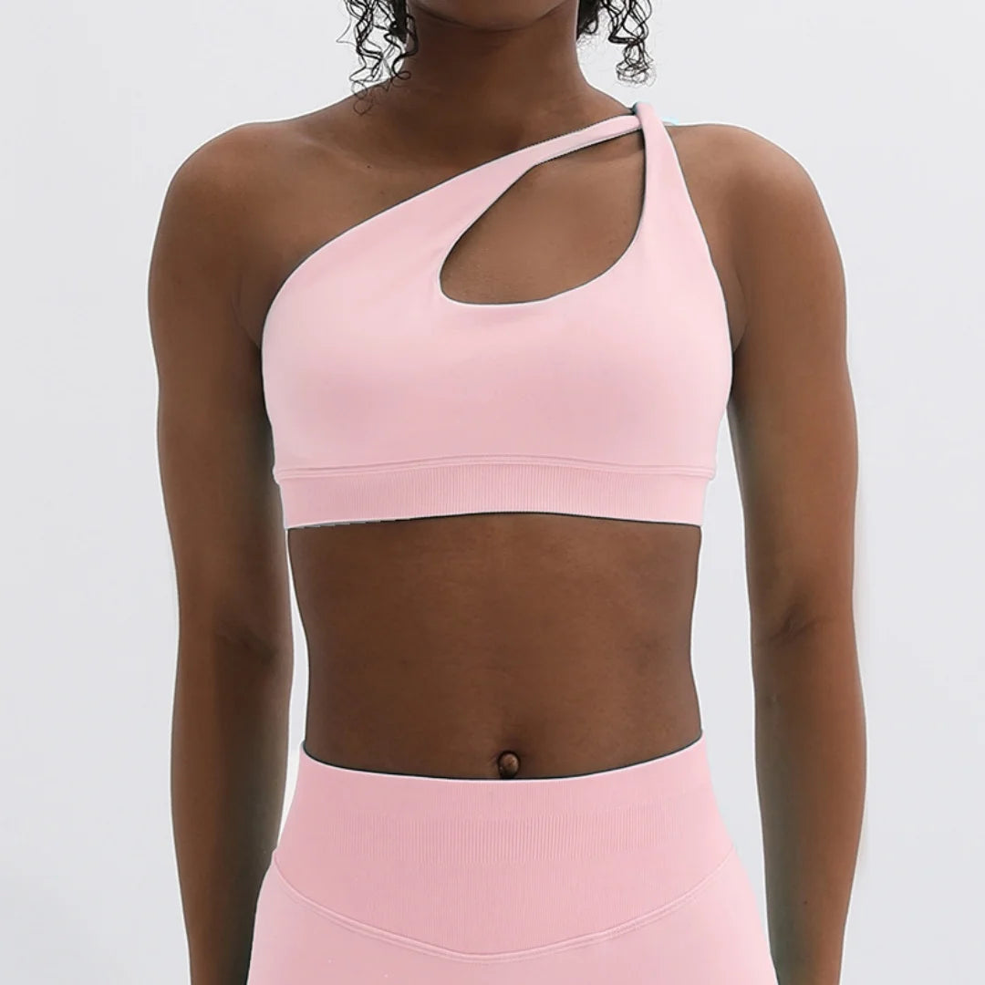 D LOGO Sports Seamless Yoga Bra/Pilates Chest Hollow Back Yoga Workout Bras