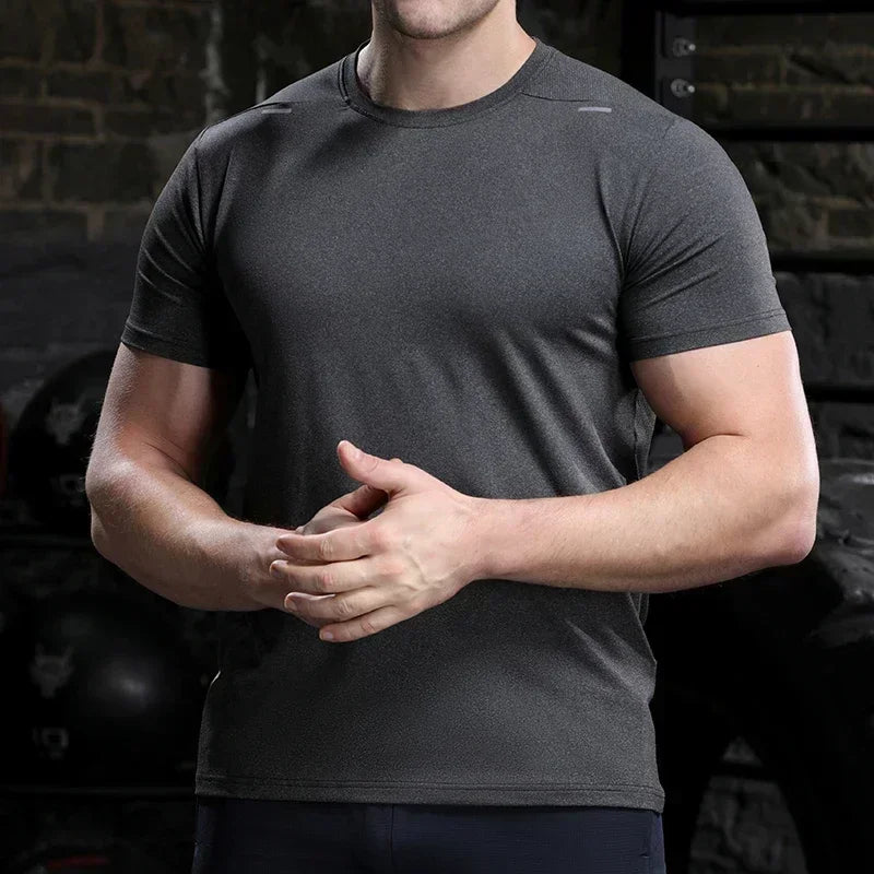 Men's Summer Loose Breathable Short Sleeve Outdoor Cycling/Quick Dry Top Running Tracksuits Fitness T-shirts Muscle Tights