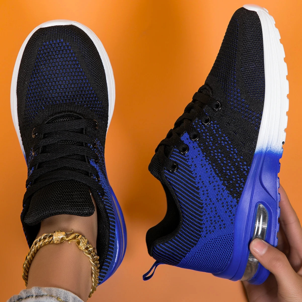 Women's running shoes, lightweight mesh breathable and comfortable/flat soft tennis shoes blade sports shoes for women