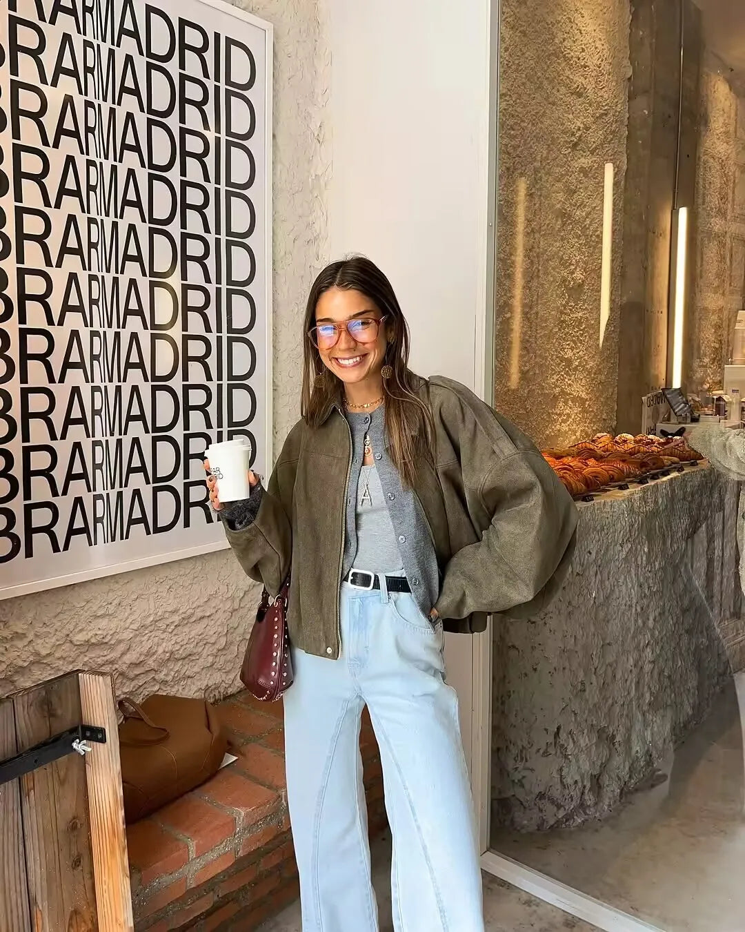 Women's new Jackets Autumn Fashion Loose Bat Sleeves Elegant/Women's Jackets Chic Street Youth Autumn Long Sleeves Coats