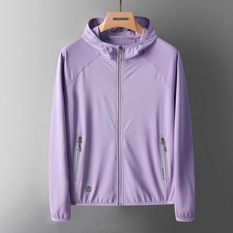 UPF50+ Summer UV Protection Hoodie Unisex Breathable Ice Silk/Outdoor Sports Couple's Beach Street Style Lightweight Jacket