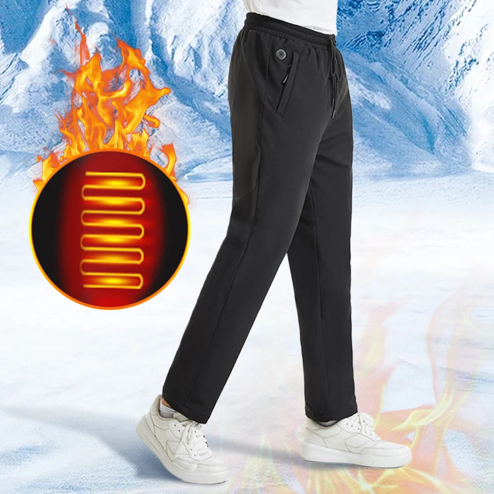 Winter Heated Pants 12 Heating Zone Women Men Heating Pants/Electric Thermal Pants Outdoor Hiking Skiing Hunting Fishing M-5XL