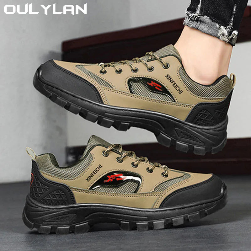 Oulylan Hiking Shoes Men Casual Sport Sneakers Rubber/Non Slip Outdoor Walking Shoes Comfortable Climbing Male