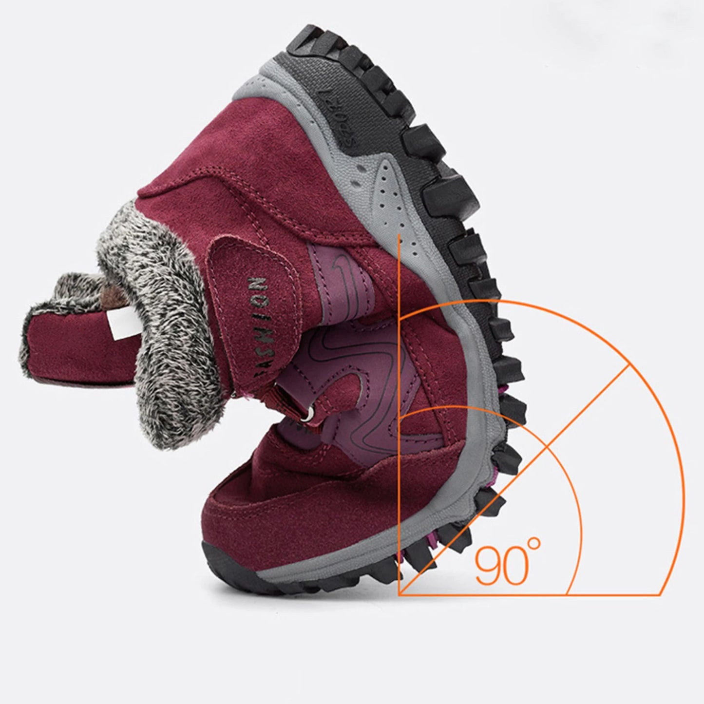 Winter Plush Snow Boots for Women/Casual Shoes Warm Fur Outdoor Snow Boots