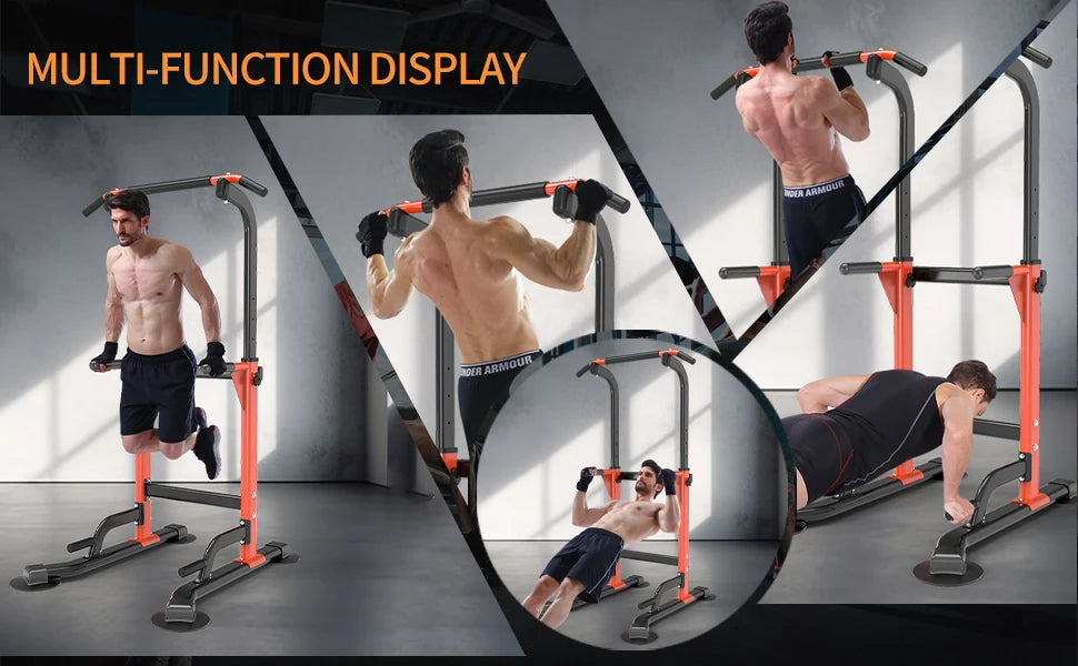 Dip Station For Home Gym Strength Training Fitness/Workout Station Chin-Ups Push-Ups Pull-Ups Dip-Ups 330LBS