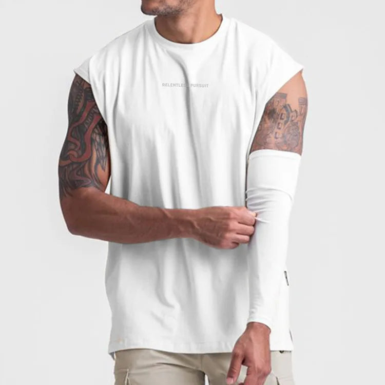 Men's Summer Casual Tank Top Gym Fitness Quick Dry Running/Sleeveless Shirt Sports Vest Undershirt Male Bodybuilding Clothing