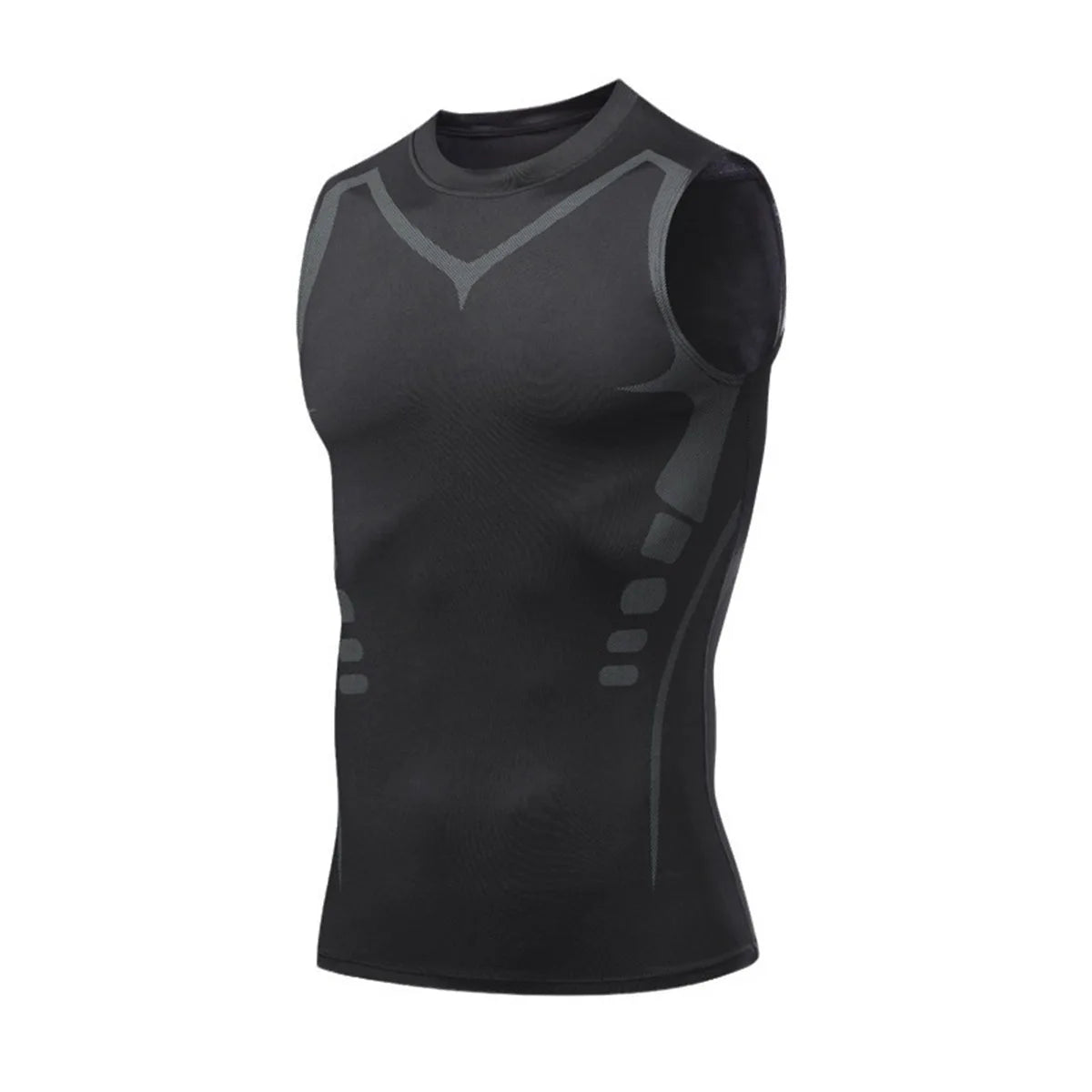 Summer Men Shapewear Ionic Shaping Vest Sleeveless Shirt Tight/Compression Shirts Tank Top Body Shaper Breathable Ice Silk Vest