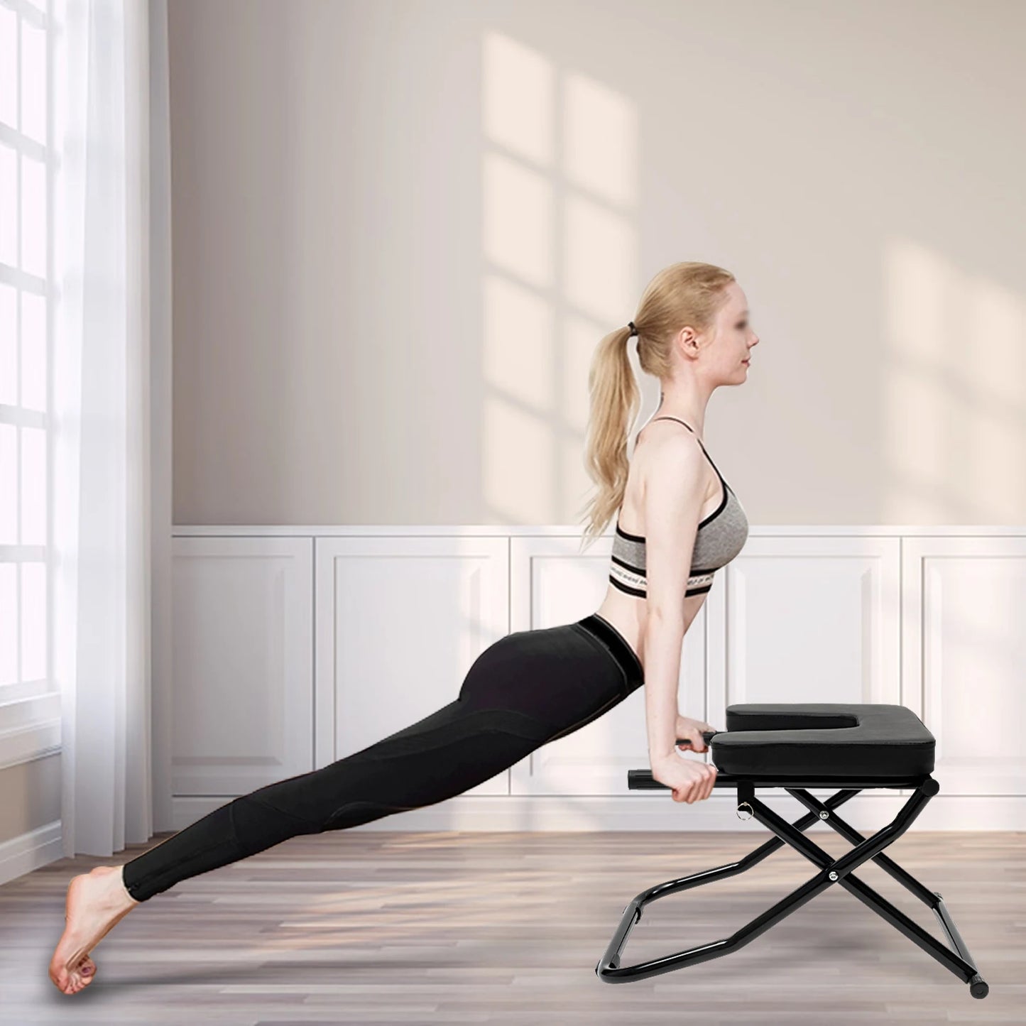 Yoga Inversion Chair Headstand Bench Trainer for Practice/Head Stand Shoulder stand and Strength Training