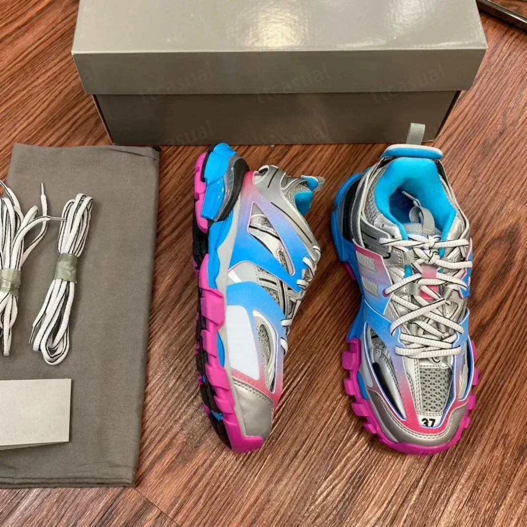 Designer Tracks 3 3.0 Men Casual Shoes Paris Triples White/Black Pink Grey Beige Sneakers Brand 18s