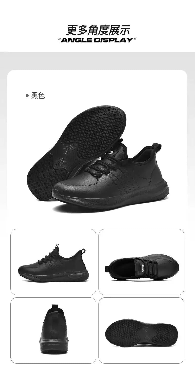Hotel Four Season New Light Plus Size Men's Work/Waterproof Non-Slip Oil-Proof Chef Career Casual Shoes
