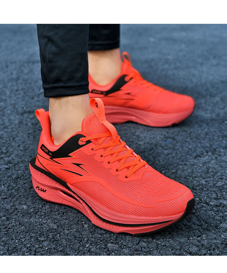 Men Sports Running Shoes Marathon Air Cushion Breathable Lightweight/Comfortable Women Outdoor Athletic Sneakers Jogging Shoes