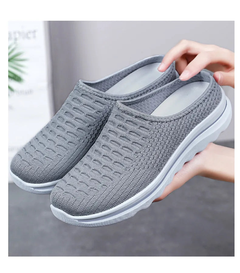 Women's Summer Breathable Commute Half Drag Shoes Soft Sole/Lightweight Slip On Casual Comfortable Odor-Resistant