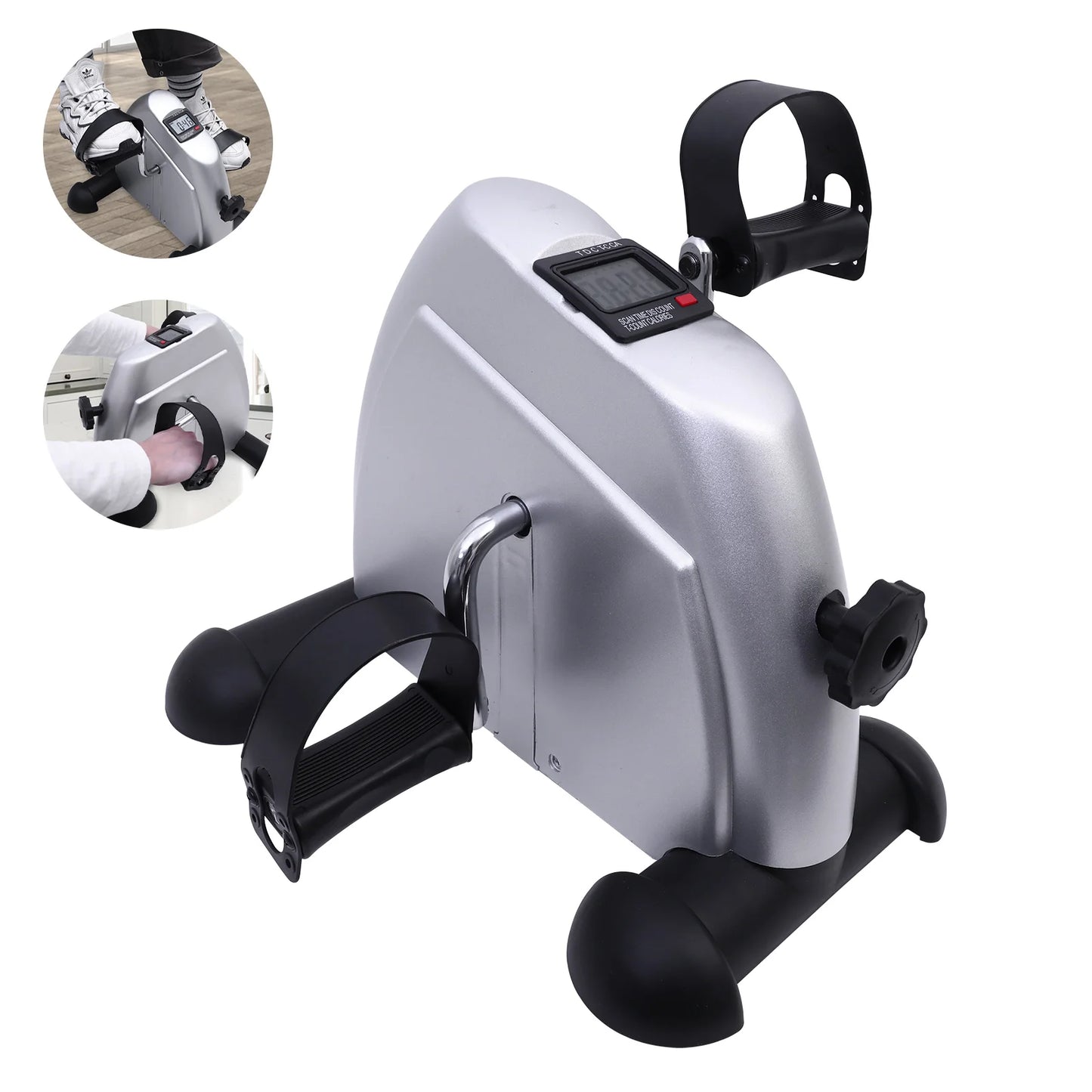 Mini Under Desk Pedal Exerciser Bike Multi-Function Motorized Digital/With LCD Screen Display for Leg Arm and Knee for Elderly