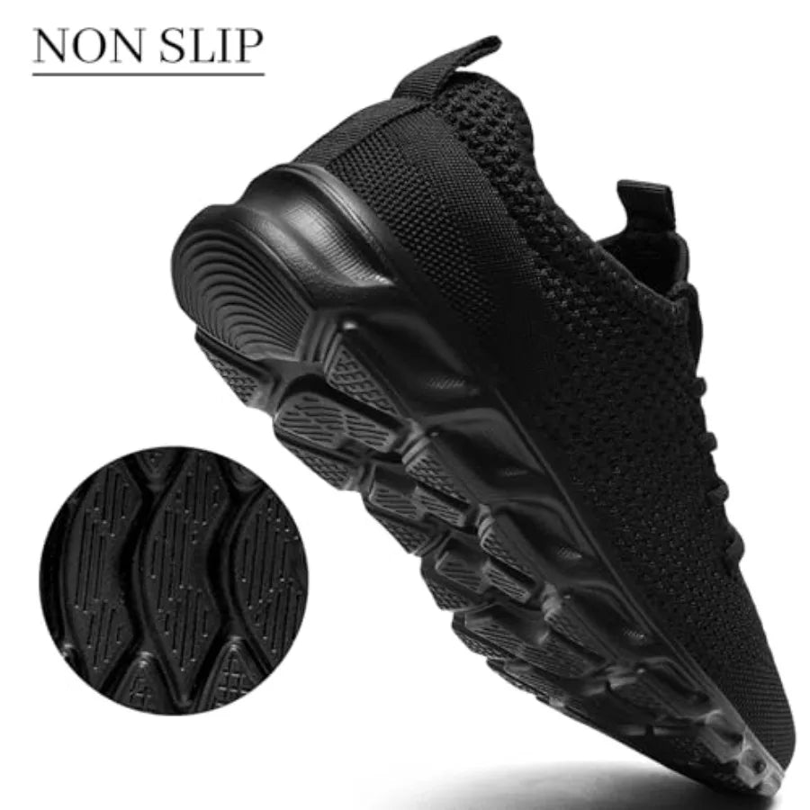 Men's Running Shoes Tennis Walking Gym Workout Slip On Athletic/Fashion Sneakers Lightweight Breathable Sports Jogging Casual Shoes