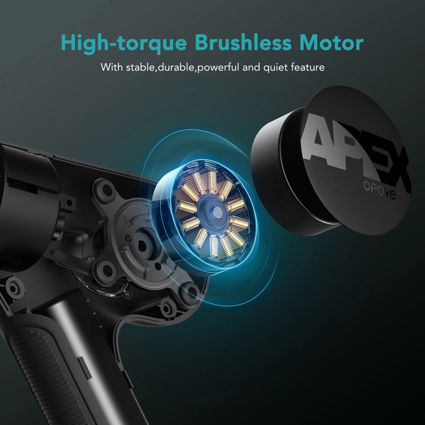 Opove Apex 14.5mm Massager Deep Tissue Massage Gun Percussion Fascial Muscle/for Athlete Workout Pain Relief Recovery Relaxation