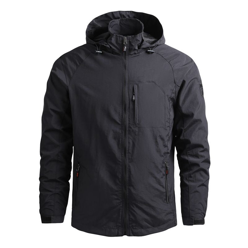 Spring Men Outdoor Waterproof Jacket Plus Size Windbreaker Rain Coat/Breathable Fishing Camping Tactical Jackets Male Clothing