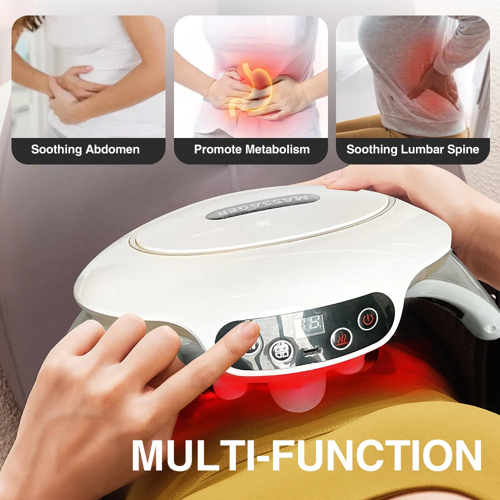 HOMEMASSA Abdominal Massager Electric Stomach Massager/for Flattening Belly Multiple-use for Waist Abdomen Back 3 Modes