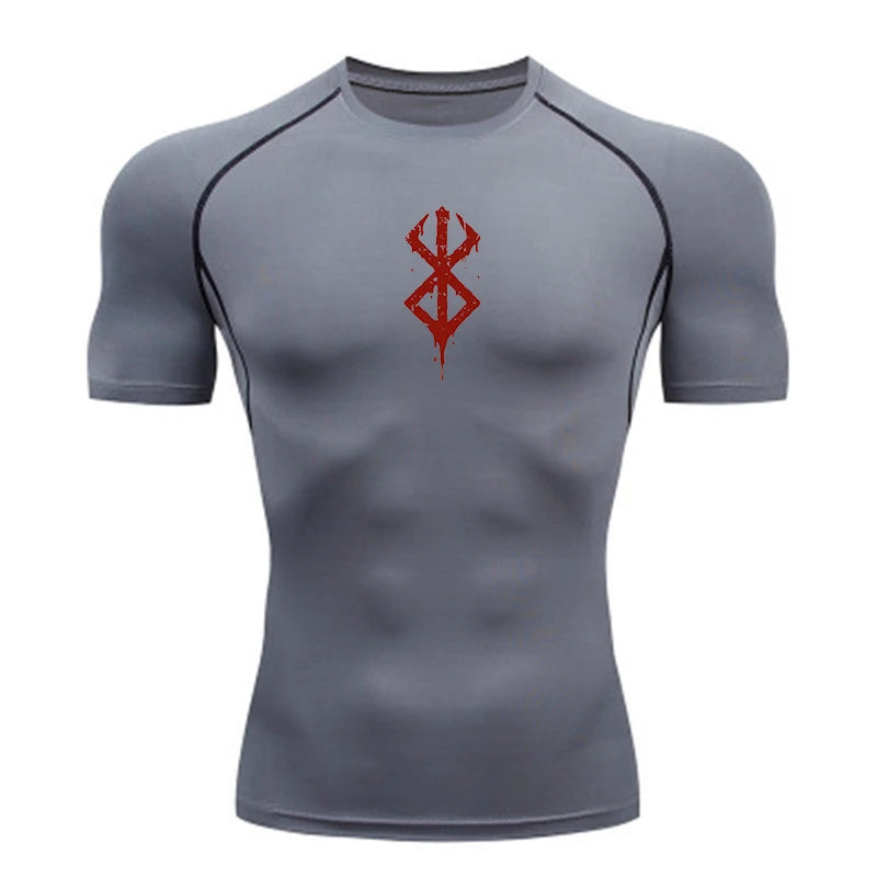 Summer Sports Tops Quick Dry Men's Compression Shirt Short Sleeve/Second Skin Gym Workout Short Fitness Running T-Shirt Men Wear