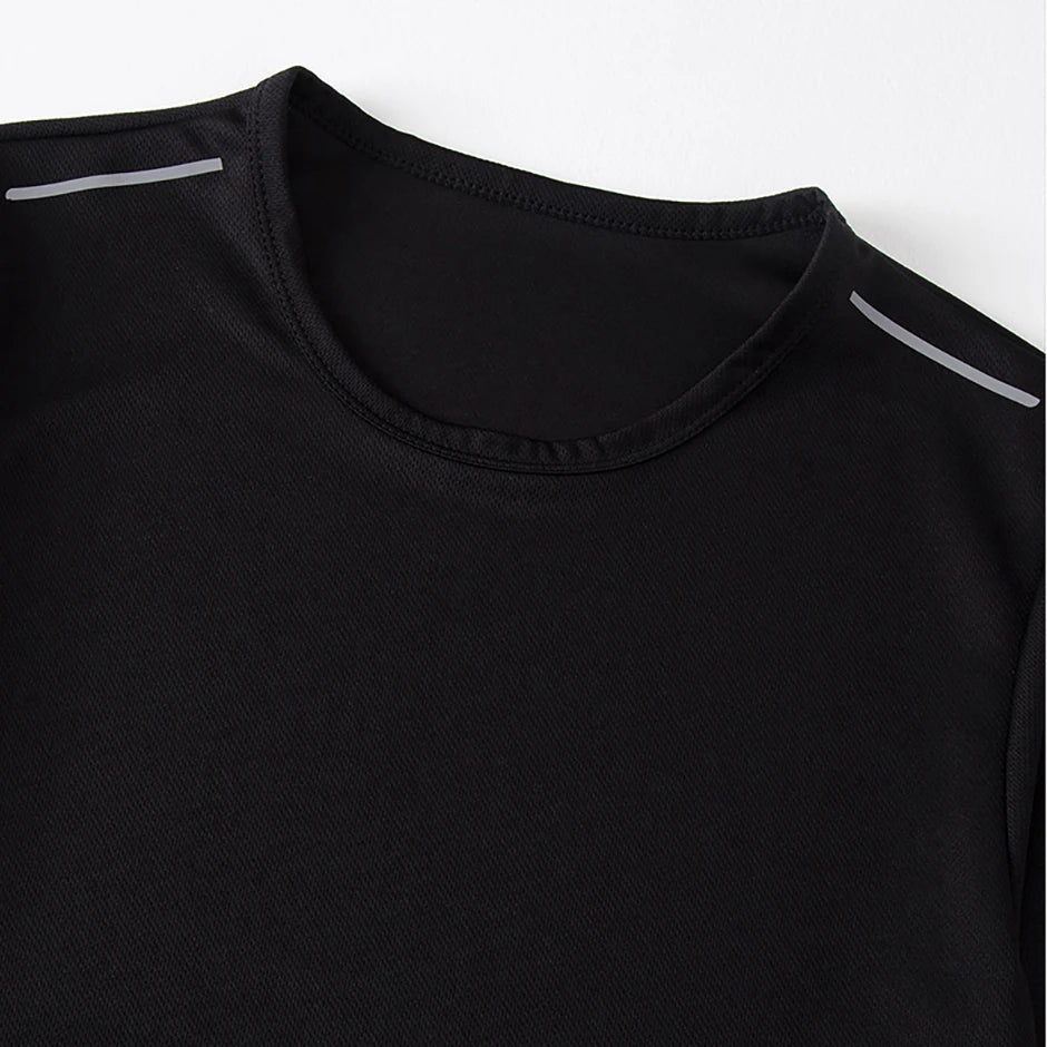 4/1 Pcs Men's Summer Multicolor Quick-drying Sports Short Sleeve/Loose Breathable Fitness Running Badminton T Reflective Strip