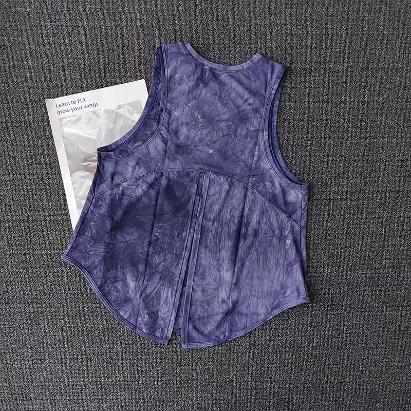 Sports Vest Women's Quick Drying Loose Running T-Shirt Fitness Top/Sleeveless Yoga Shirt Beautiful Back Breathable Mesh T-shirt