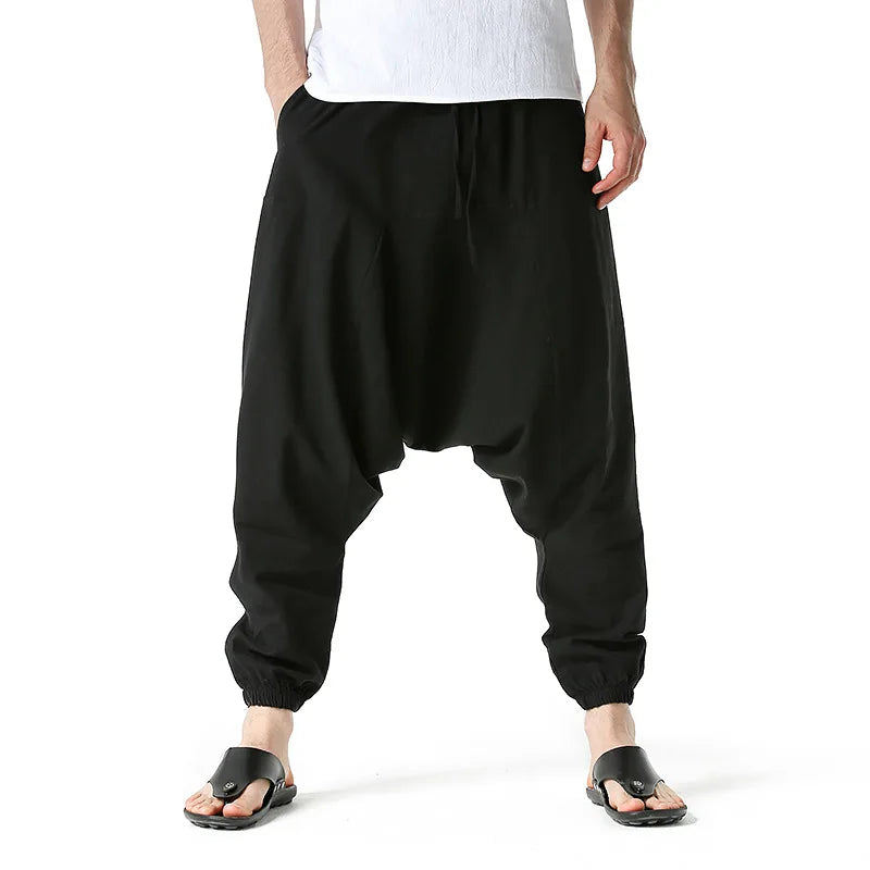 New Men Harem Pants Sweat wear Baggy Casual Yoga Loose Cotton/Sport Jogging Pants Cross Pants for Men Streetwear
