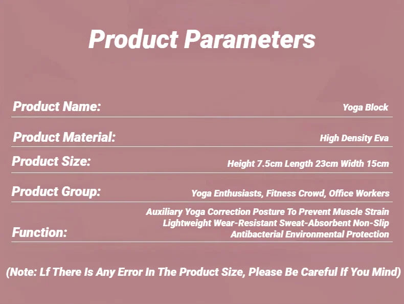 Yoga Blocks Gym Foam Brick Pilates Training Exercise Fitness Bolster Pillow/Cushion Stretching Body Shaping Building Cubes