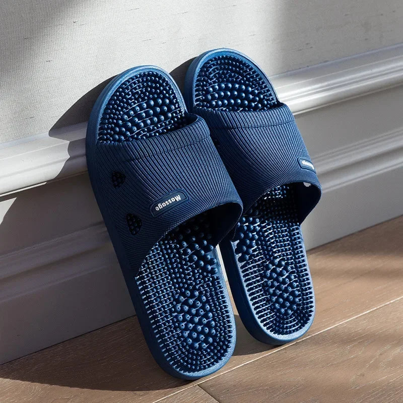 Solid Color Women's Slippers Bathroom Anti-slip/Massage Sandals Women Simple Soft Bottom Health Shoes
