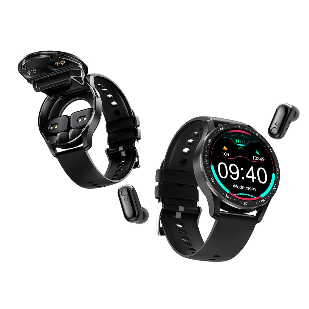 GEJIAN X10 Headset Smart Watch TWS Two In One Wireless Bluetooth/Dual Headset Call Health Blood Pressure Sport Music Smartwatch