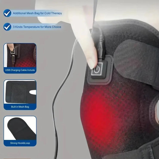 Electric Knee Heating Pad Heated Knee Brace Support/for Arthritis Joint Old Cold Leg Knee Warmer