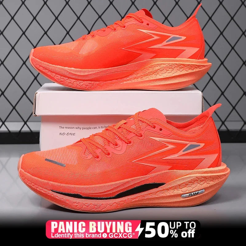 Running Shoes Carbon Board Marathon Men Sports Breathable/Lightweight Women's Comfortable Athletic Nonskid Sneakers ﻿