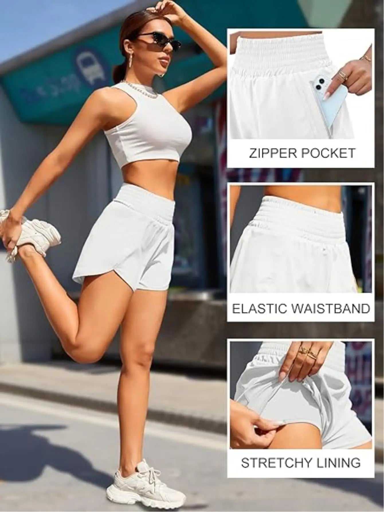 2.5" Athletic Shorts for Women Comfy/High Waisted Short with Pocket
