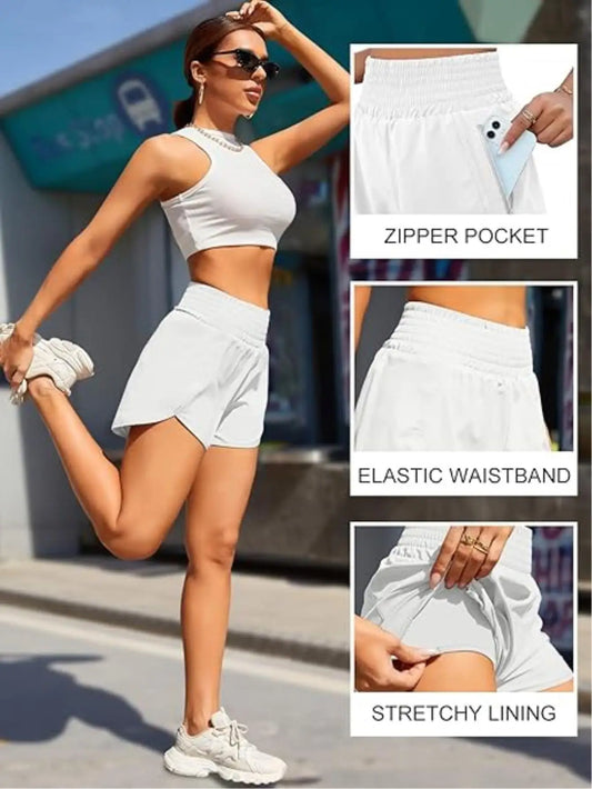 2.5" Athletic Shorts for Women Comfy/High Waisted Short with Pocket