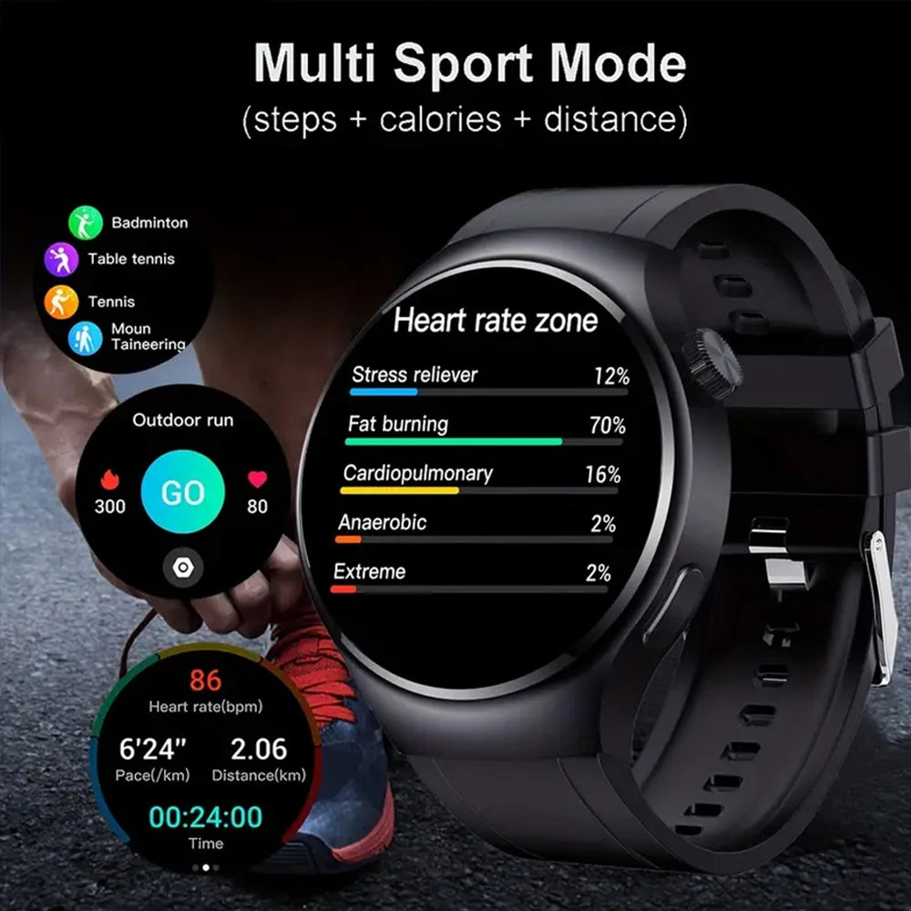 SENBONO Men's Smart Watch Heart Rate Blood Oxygen Monitor/Bluetooth Call Multiple Sport Modes Voice Assistant Smartwatch for Men