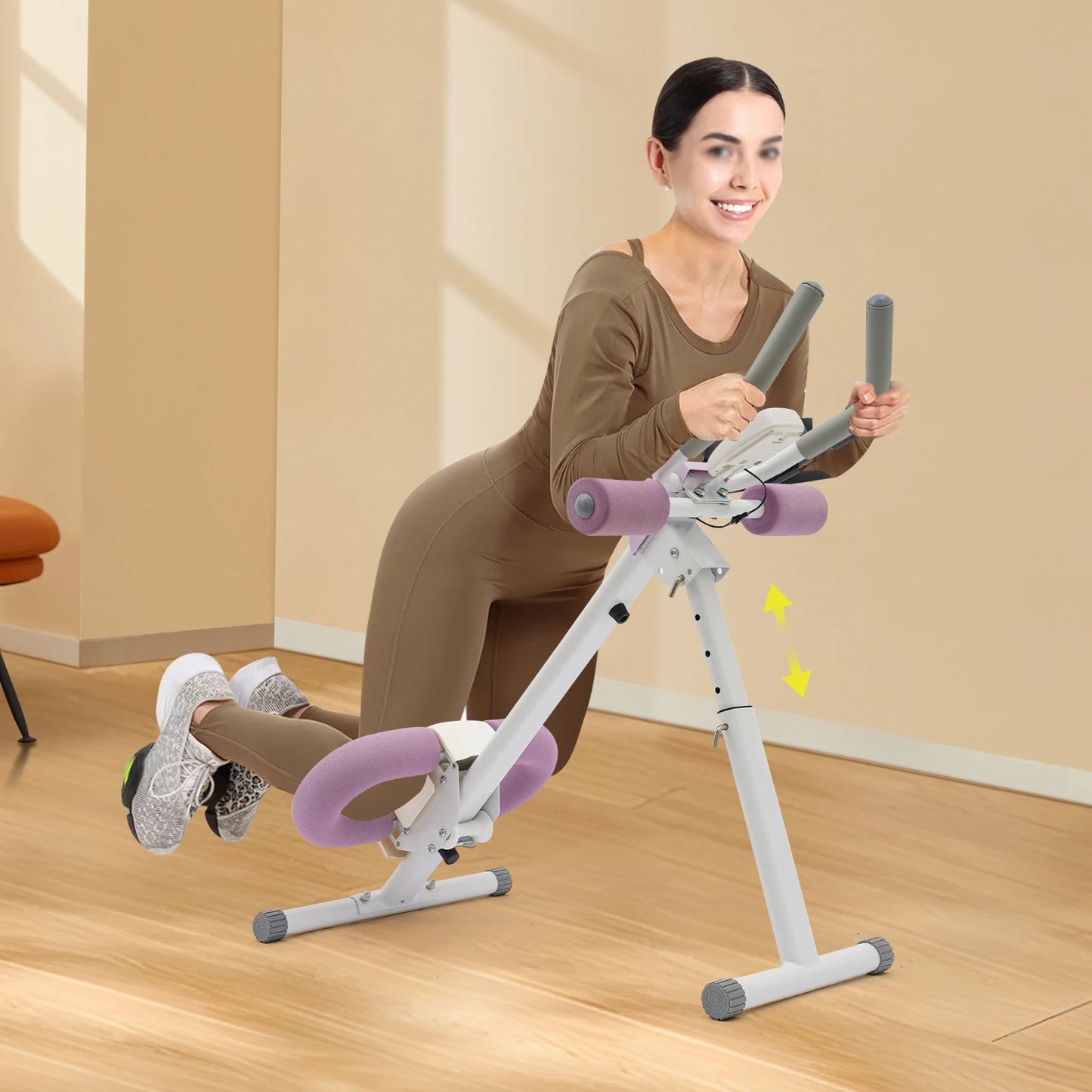 Foldable Abdominal Exercise Machine Abdominal Workout Equipment/Abdominal Trainer Machine for Homes Offices Gyms