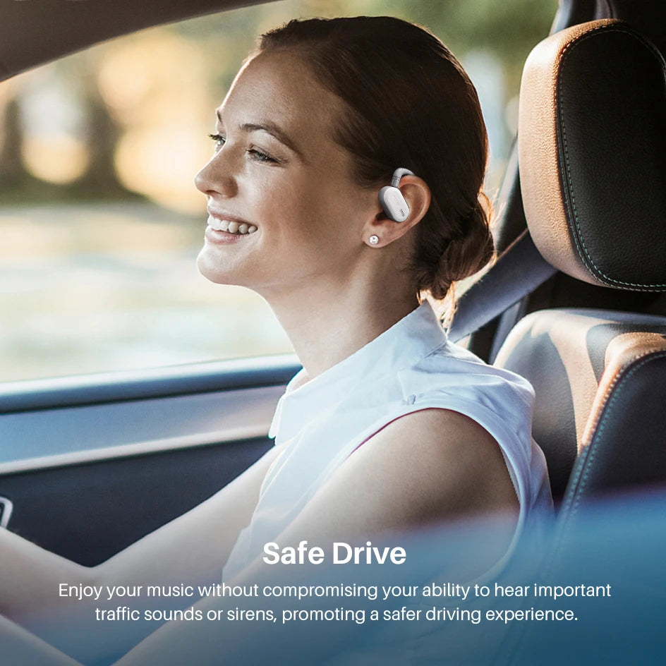 Refurbished TOZO Open Ear Hooks Headphones OWS Wireless Bluetooth/5.3 Earphones Earbuds Adjustable Music Sport HiFi Stereo Sound