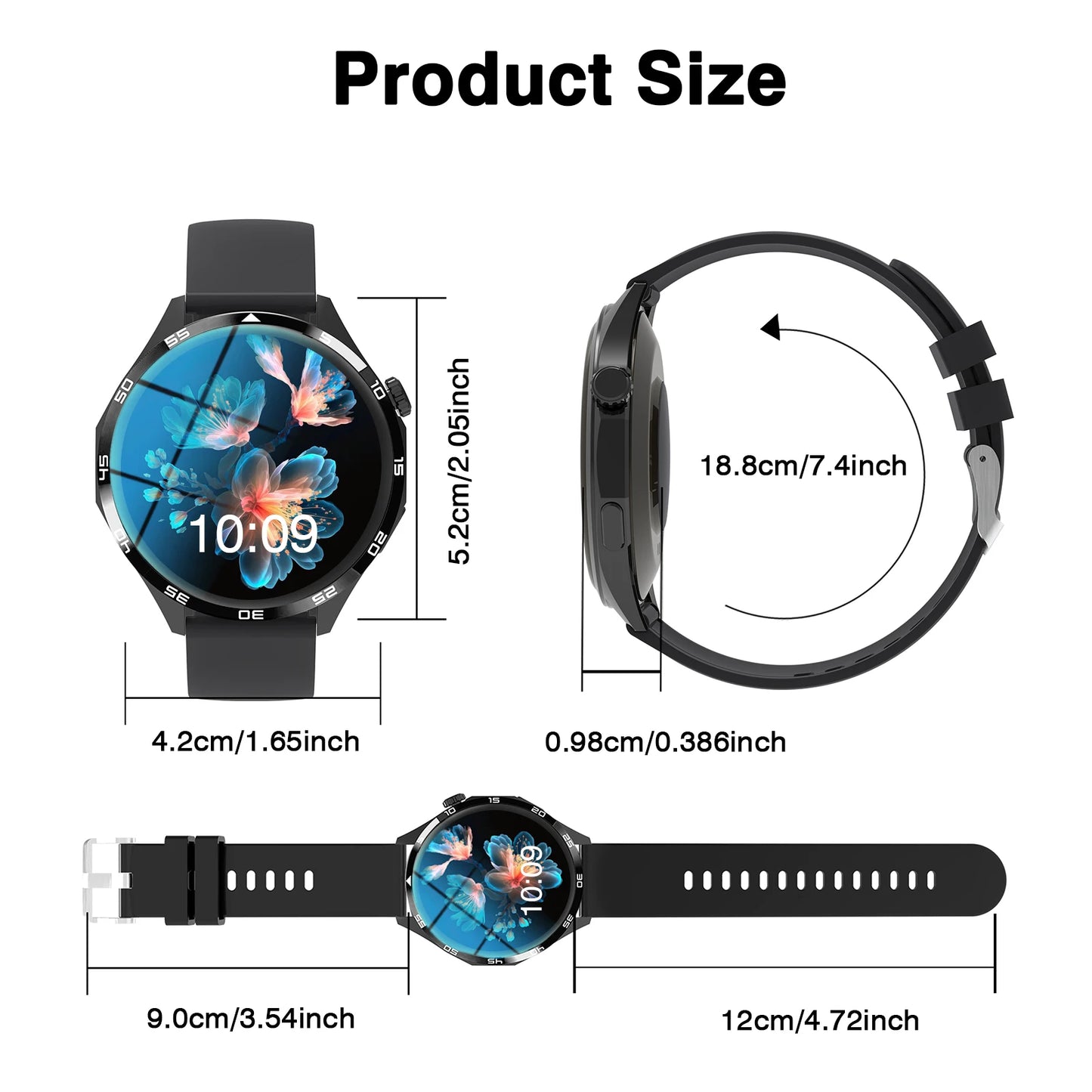 New Full Touch High Definition Men's & Women's Sports Smartwatch Features/Answering Calls, Motion Tracking For Android & Iphone