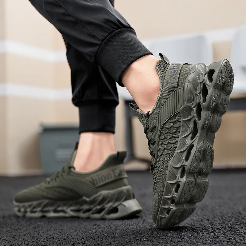 YRZL Men's Breathable Mesh Lightweight Running Shoes Soft Sole/Non Slip Comfortable Sports Shoes for Men Outdoor Walking Casual