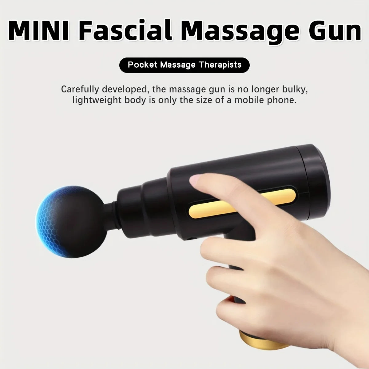 Portable digital fascia gun, convenient electric massager/LED display screen with six adjustable levels,silent and long-lasting