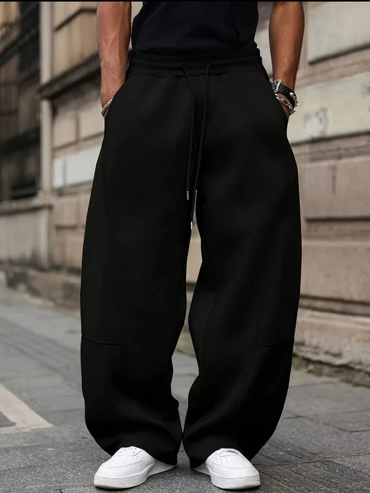 Sweatpants High Street Hip Hop Casual Pants Men Y2K Oversized/Sport Winter Fall Super Handsome Men's Straight Leg Pants