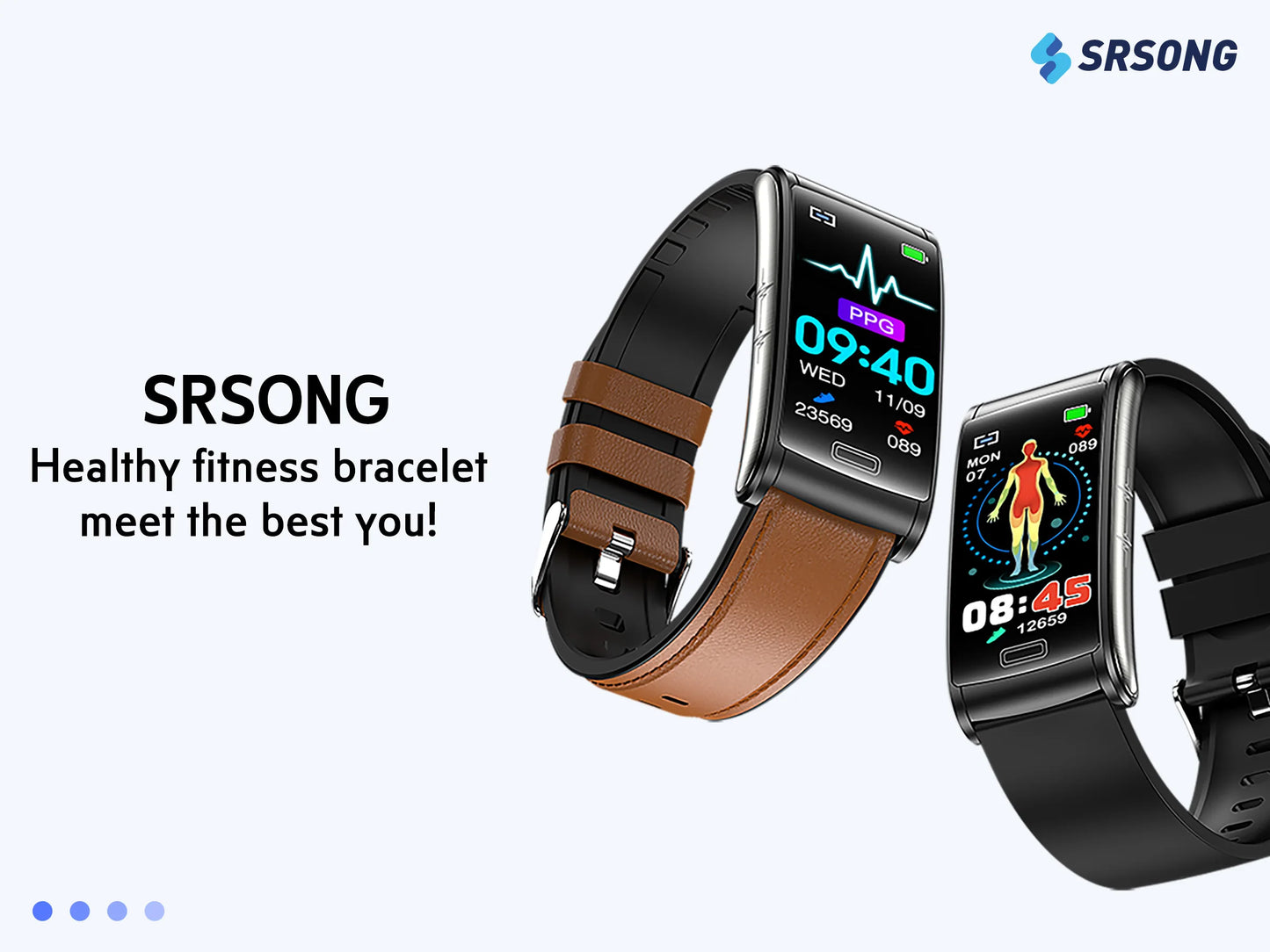 2025 New ECG+HRV Smart Watch Men Women Heart Rate/Blood Pressure Hypoxia Alarm Sleep Monitoring Fitness Sports Music Control