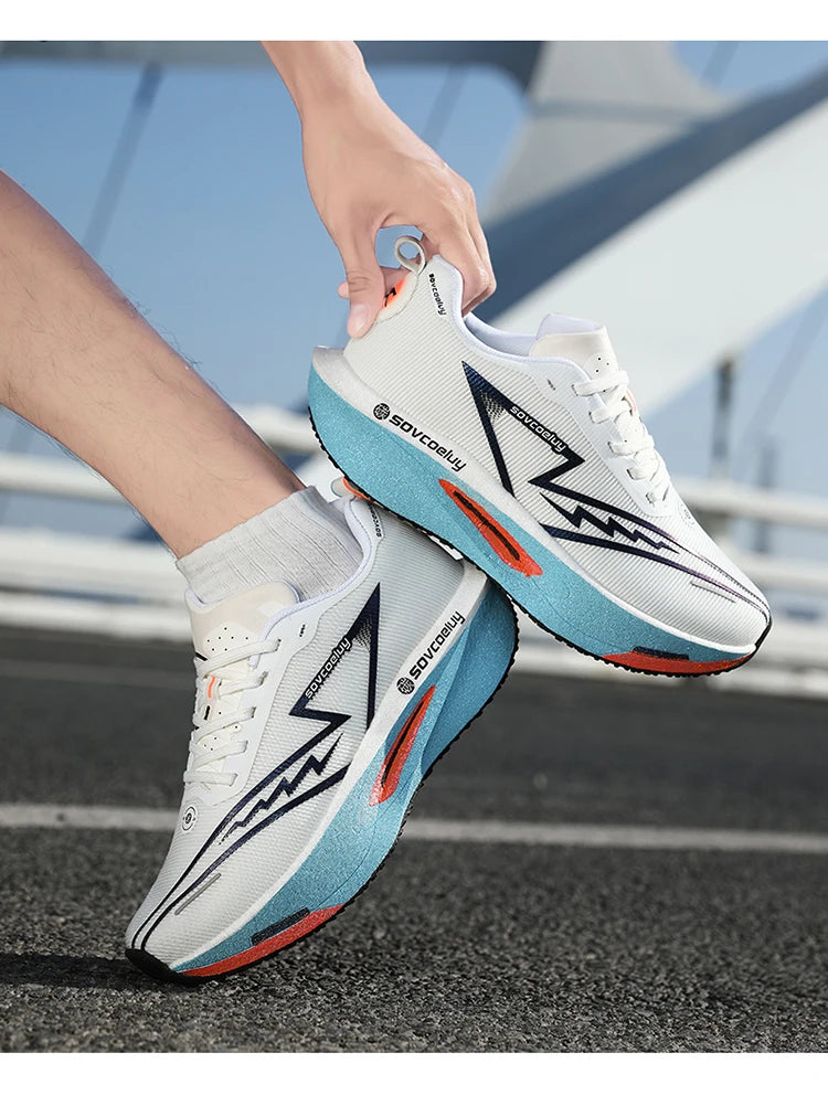 Running Shoes Carbon Marathon Men Sports Breathable/Lightweight Women's Comfortable Athletic Nonskid Sneakers